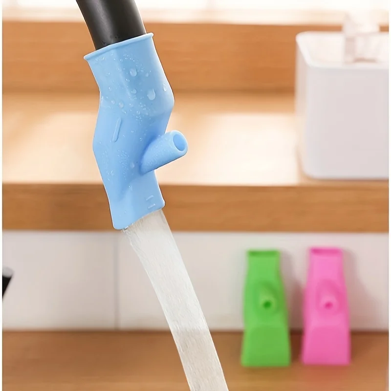 

3PCS Silicone Faucet Extender For Kids Water Saving Extension Tap Filter Nozzle Adapter Bathroom Kitchen Sink Spray Kitchen Tool
