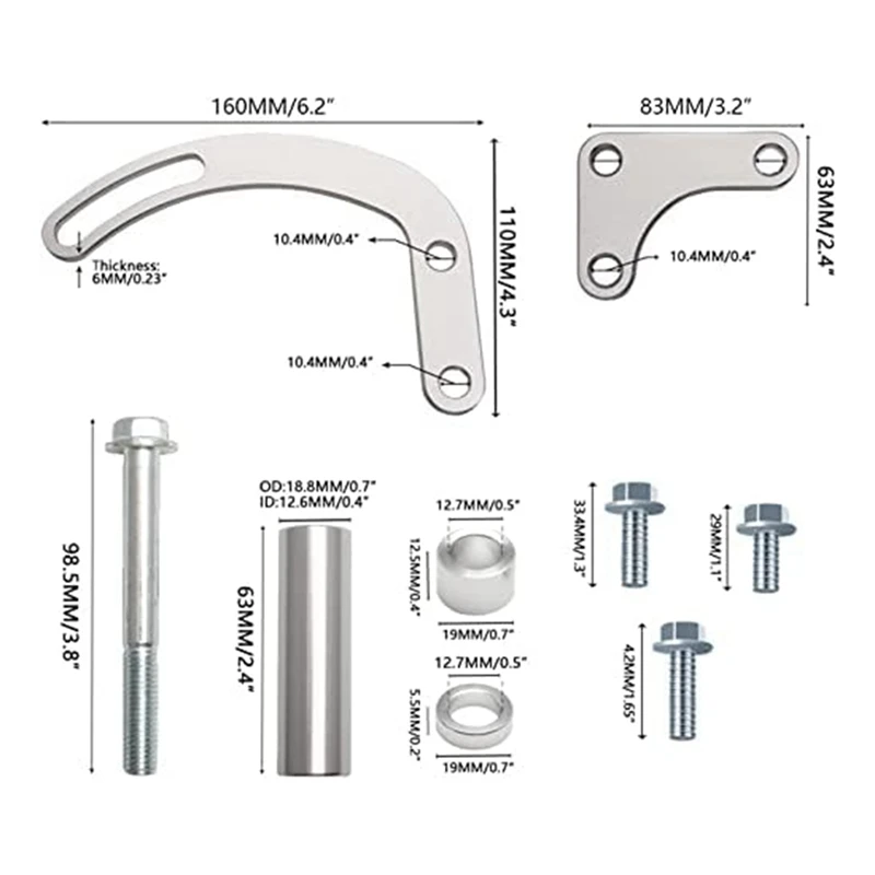 Кронштейн насоса гидроусилителя рулевого управления SBC совместимый с длинным