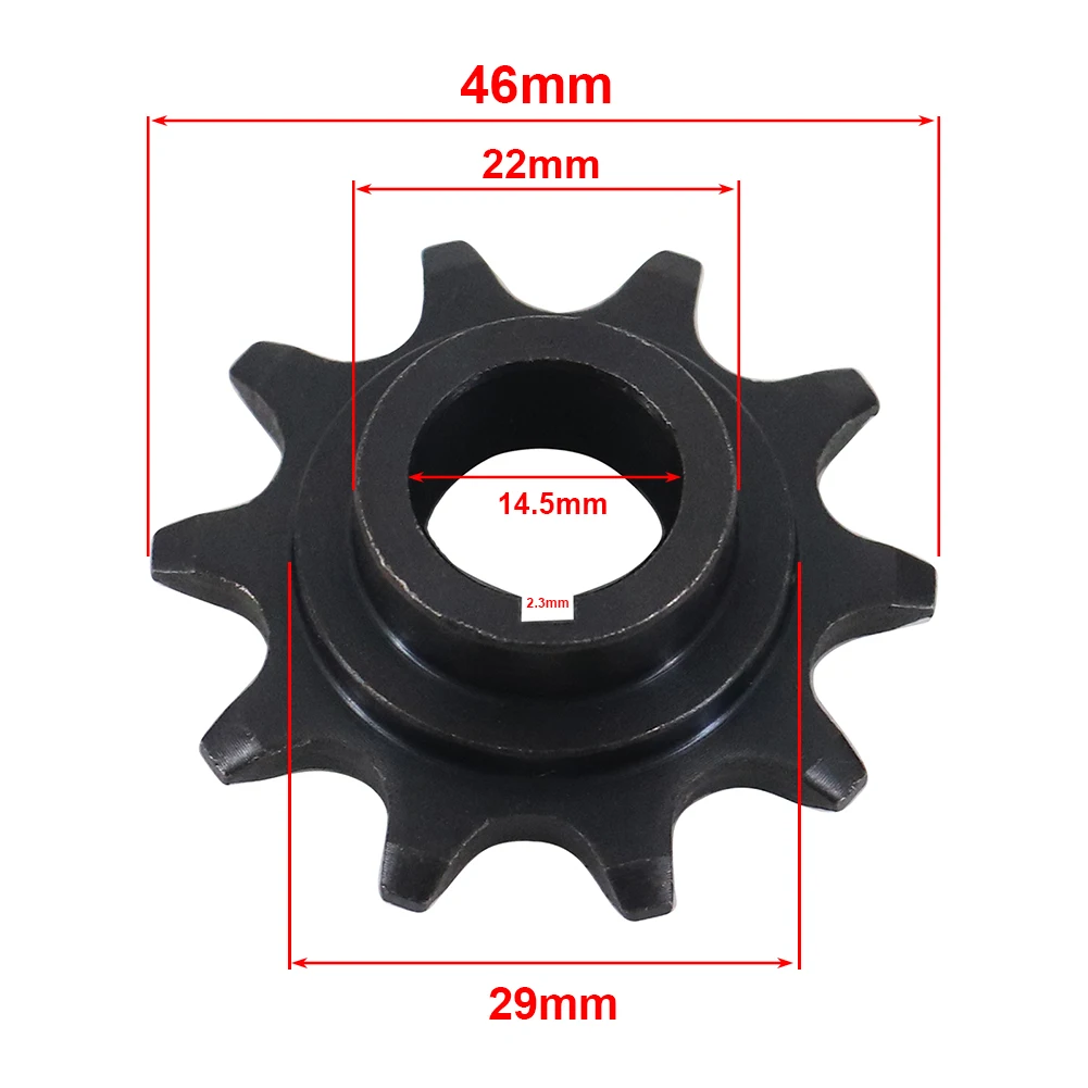 

10-зубчатая стальная передняя цепная звездочка 415, универсальная для 2-тактного 47 49cc 66cc 70cc Dirt Bike Pit Bike ATV, аксессуары для мотоциклов