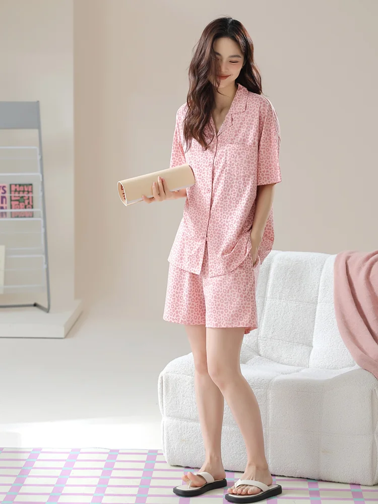 Пижама Qiyu 7A из антибактериального чистого хлопка женские летние шорты с коротким