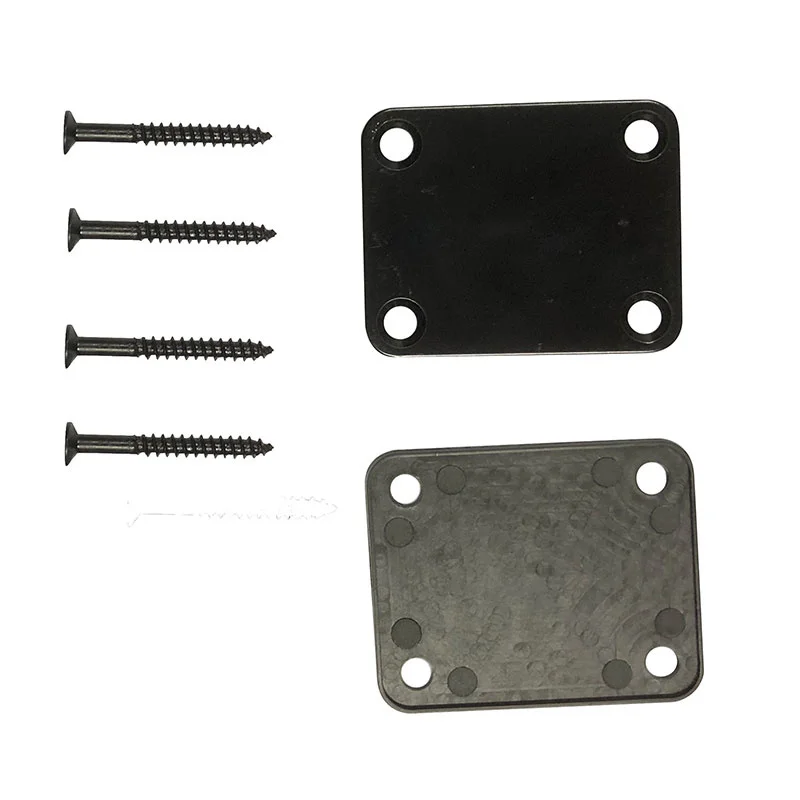 

10pcsBass Enhanced Edition guitar parts Black Electric Guitar Neck Plate For ST TELE Electric Guitar with 4 screws