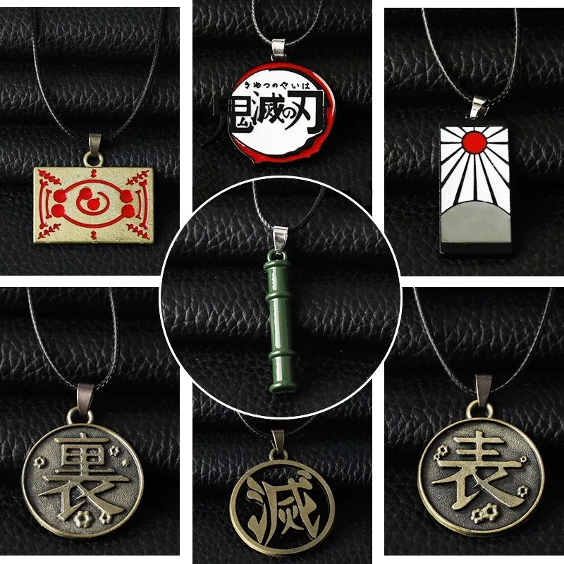 

New Demon Slayer Swordsmith Village Arc Cosplay Necklace Coin Hashira Moon Nezeko Simple Costume Props