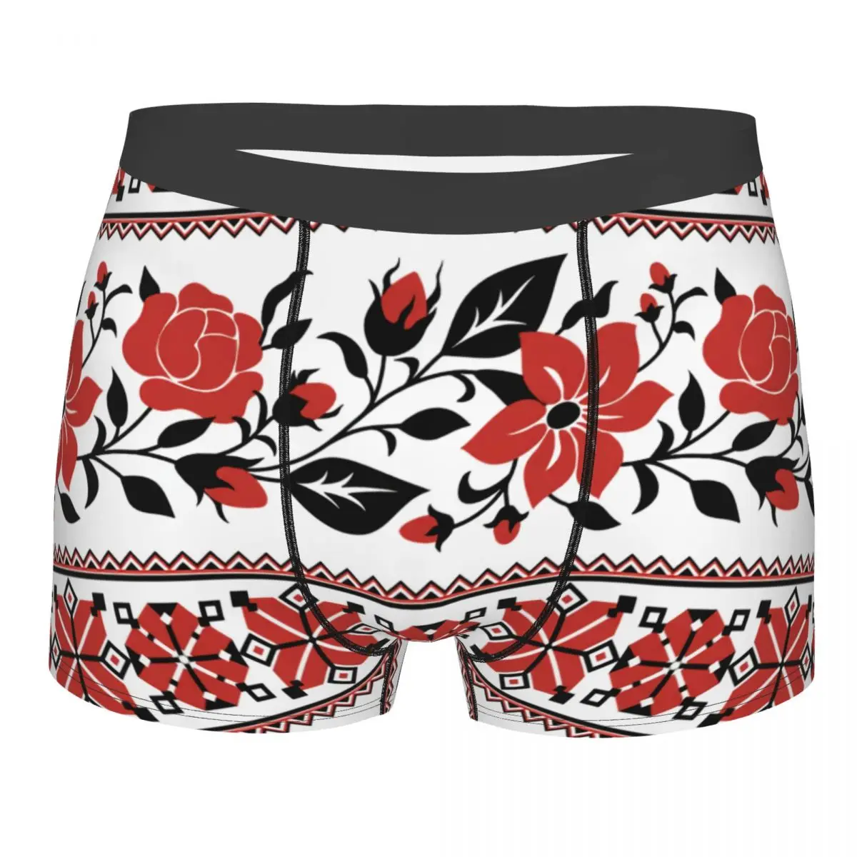 Индивидуальный принт с красной розой и молочком украинская традиционная вышивка