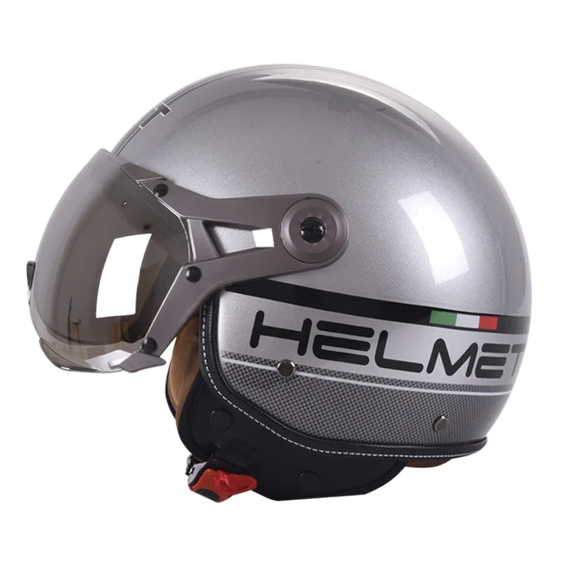 Electric Battery Car Helmet Half Helmet Half Cover Retro Helmet Men and Women Four Seasons enlarge