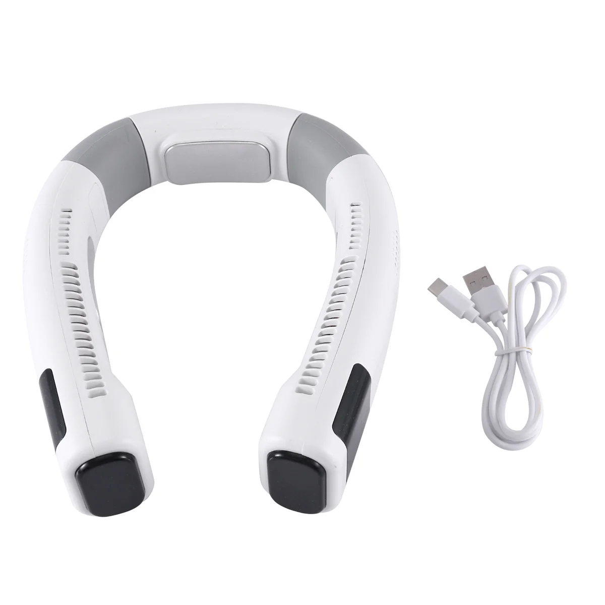 

Portable Refrigeration Cooling Fan Summer Hanging Neck Fan, 4000Mah Rechargeable 360° Surround Wind Mute Bladeless Fan