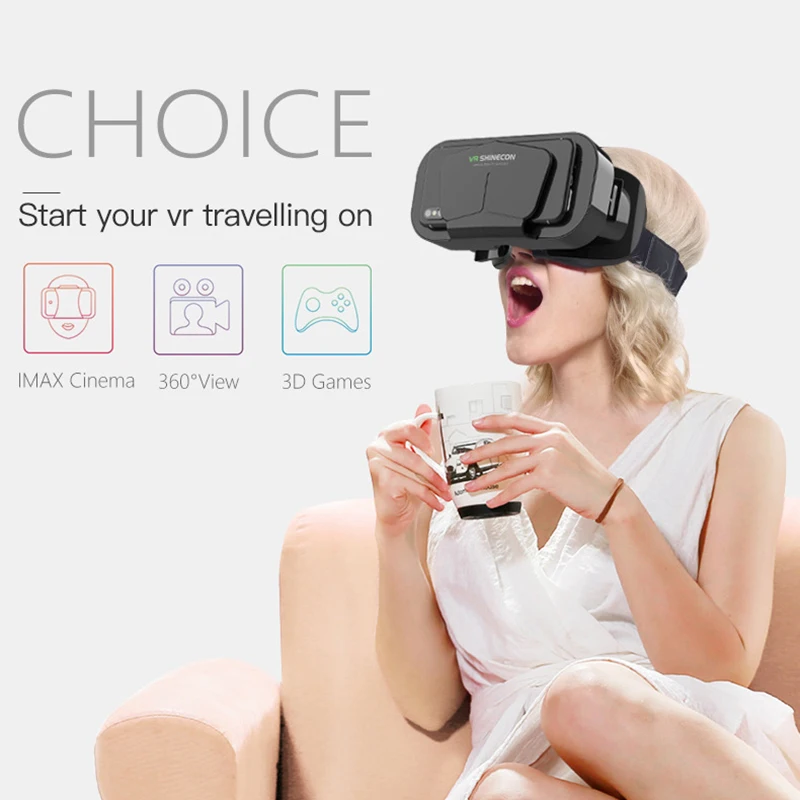 

G10 IMAX Giant Screen VR Glasses 3D Virtual Reality Box Helmet Smartphone