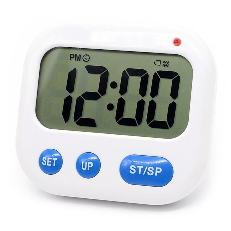 

Alarm Clock Digital LCD Vibration Clock Battery Operated Modern Portable Timer Clock with Backlight Compatible for w/ Ho