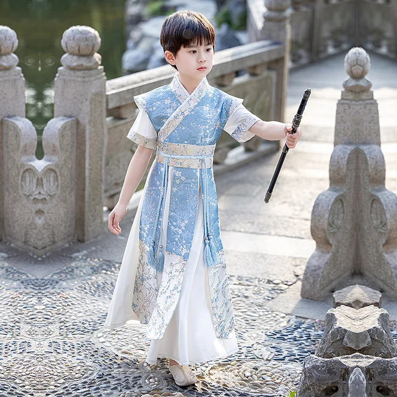 Уличная одежда повседневный Китайский традиционный халат ханьфу платье для