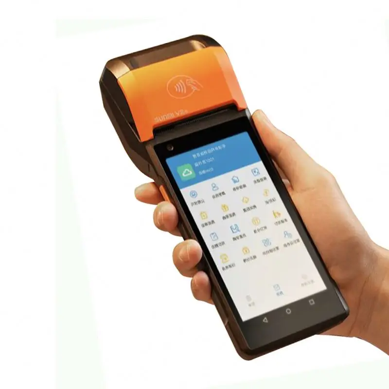 

5.5 inch Android 11 payment mobile POS terminal Sunmi v2s electronic pos 4G Wi-Fi BT GPS NFC for restaurant