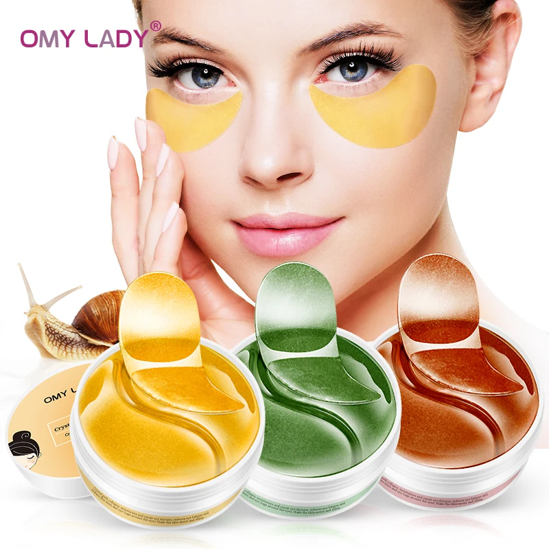 OMY LADY  60PCS Eye Patch Mask Collagen  Against Wrinkles Dark Circles Care Eyes Bags Pads Ageless Hydrogel Sleeping Gel Patches