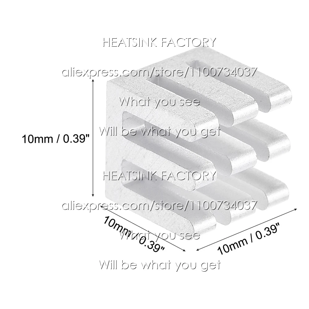 Алюминиевый радиатор охлаждения 10 х10 х1 0 мм для электроники чипа MOS GPU IC