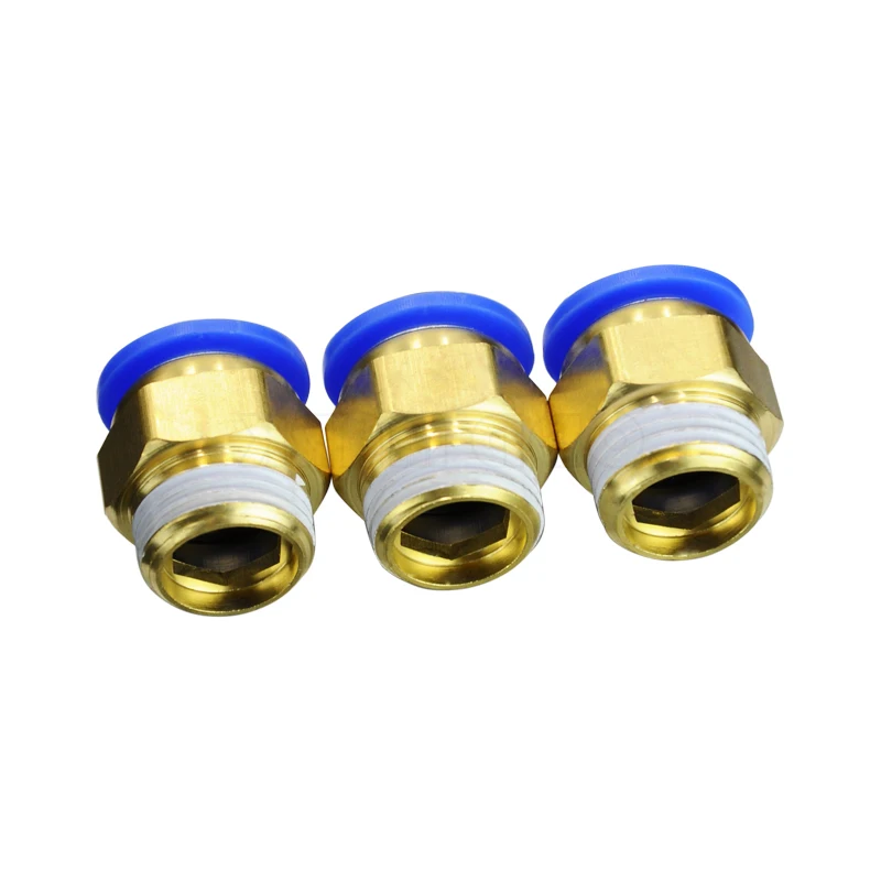 

High Quality 100PCS a Lot PC16-04, 16mm To 1/2" BSPT Pneumatic Connectors Male Straight One-Touch Fittings, Pneumatic Fittings.