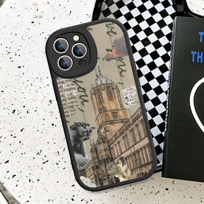 World Famous Building Travel Phone Case Hard Leather For iPhone 14 13 12 Mini 11 14 Pro Max Xs X Xr 7 8 Plus