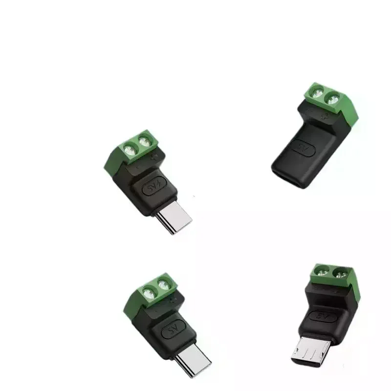 Беспаечный зарядный разъем Type CMicro Female на 2-контактную клеммную колодку, 5В USB-C, с винтовыми клеммами, беспаечный штекер, OTG-адаптеры (art.: 3920dc7cbbdbc) - 3920dc7cbbdbc