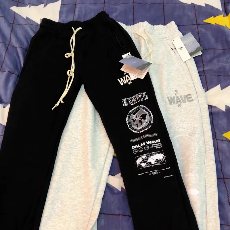

Best Quality Embroidered Far Archive Fashion Sweatpants Pants Men 1:1 Black Gray Jogging Drawstring Women Trousers Men Clothing