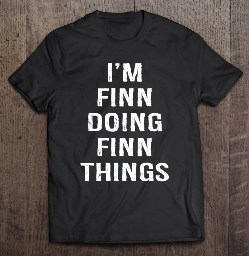 

Футболка мужская оверсайз на день рождения с надписью «I'm Finn Doing»