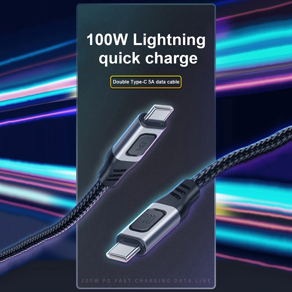 Кабель USB Type-C для быстрой зарядки, 5 А, Вт