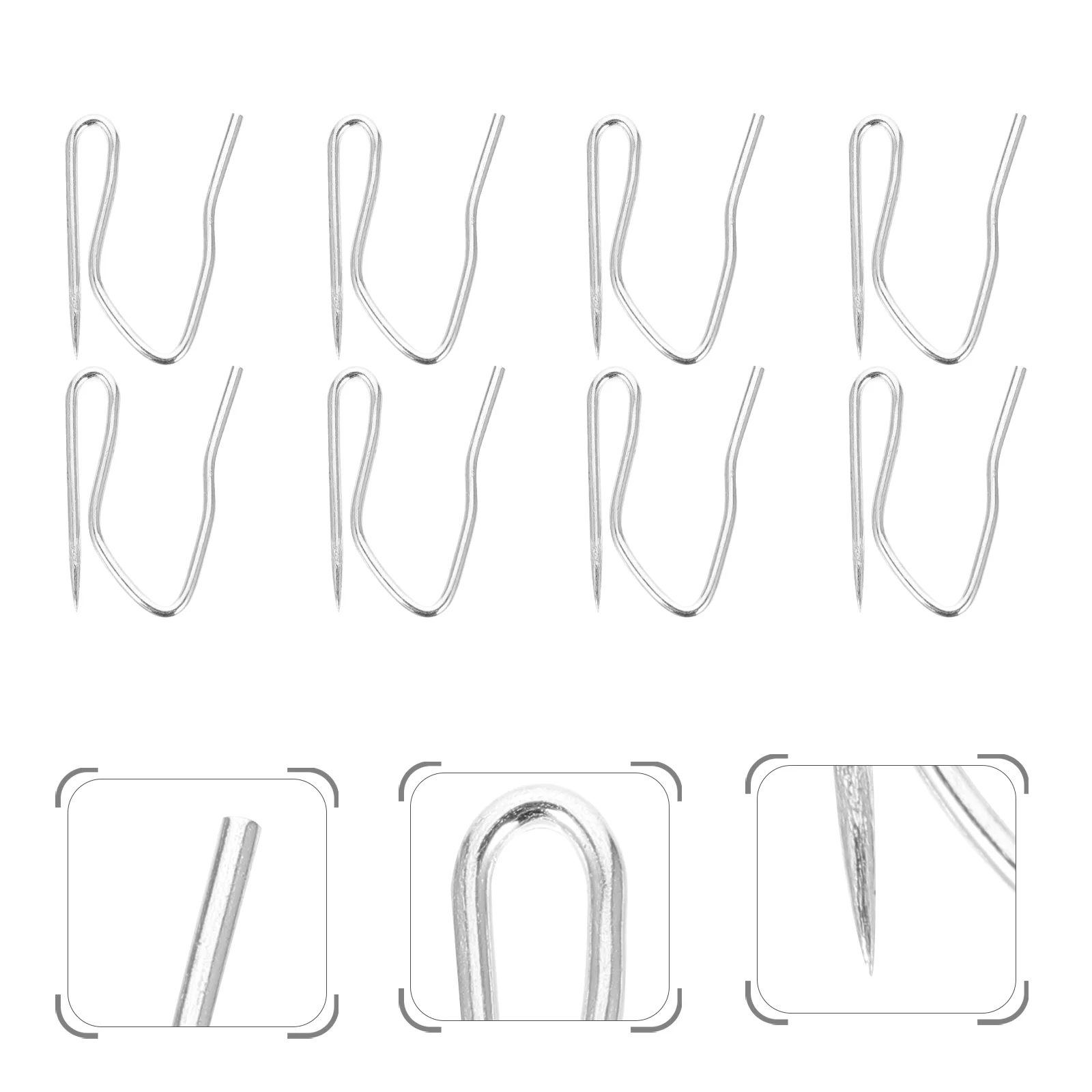 

Curtain Pin Hooks Hook Draperymetal Shower Hanger Rings Shaped Window S Clips Replacement Drapes Pleat Slipsteel Stainless Heavy