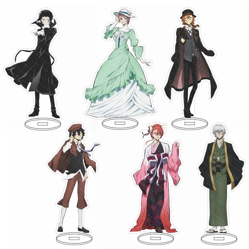 

Cartoon Anime Bungo Stray Dogs Acrylic Stand Dazai Osamu Nakahara Chuya Cosplay Figure Standing Model Plate Props Accessories