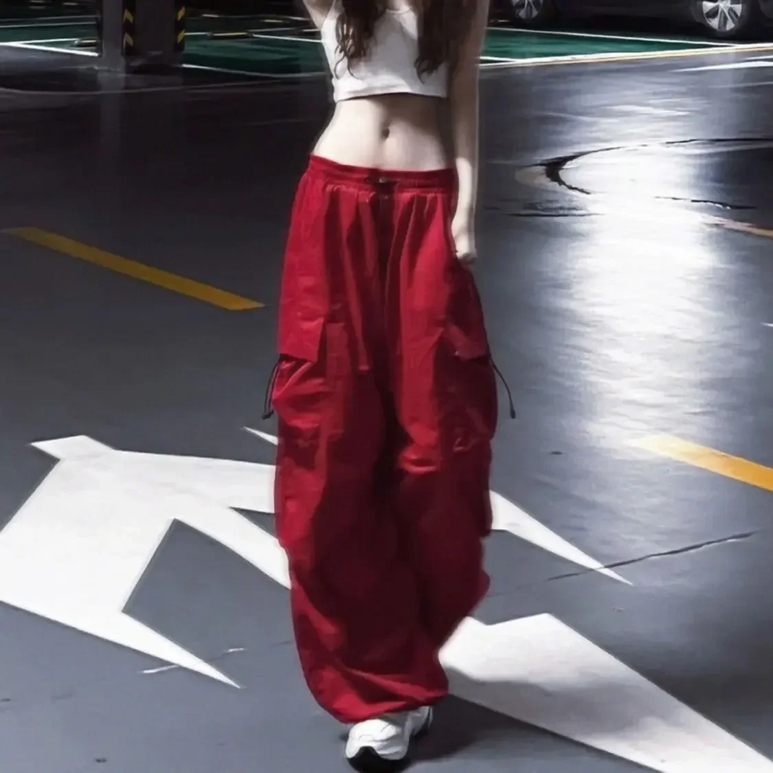 Брюки-карго для женщин брюки неформальные холгады с высокой посадкой пьерна