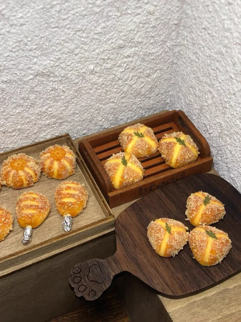 Кукольный дом мини-кухня глина ручной работы обертка для куриных ног тостов сыра