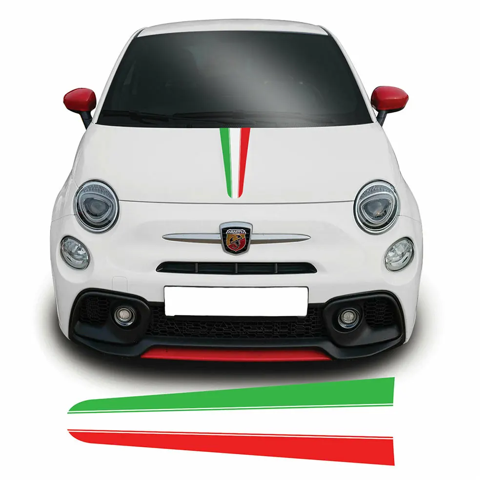 

Виниловая наклейка с итальянским флагом для Fiat 500 595 Abarth