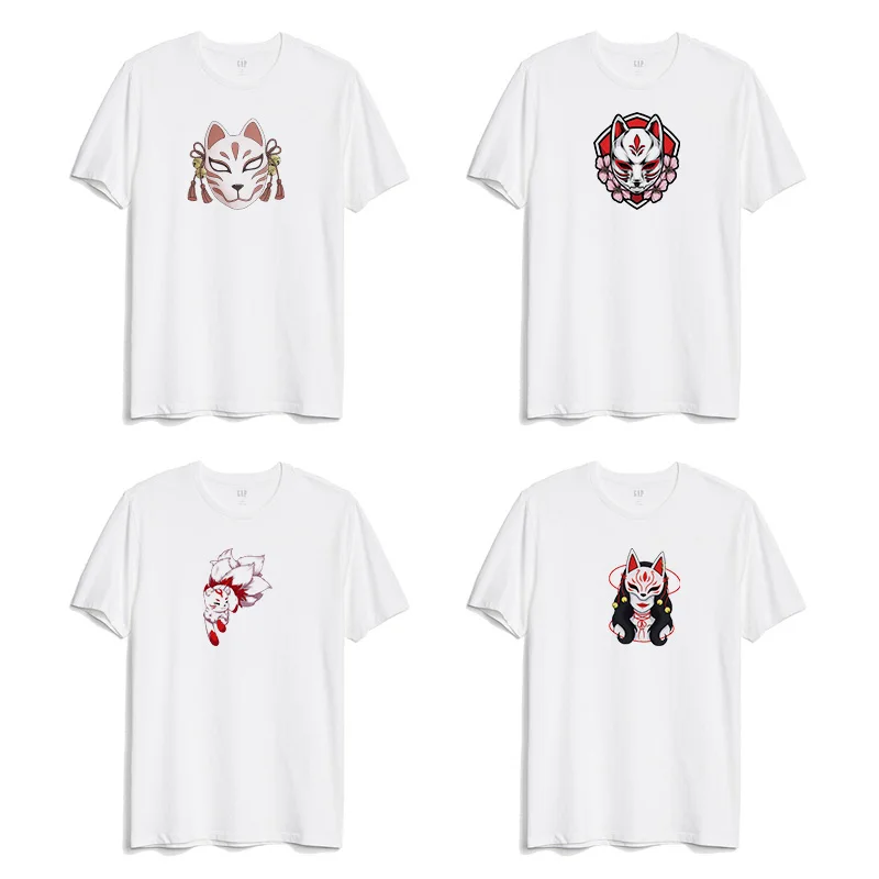

Mascara Kitsuner Round Neck Short Sleeve Clothes Casual Fashion T-Shirt Top Women's T-shirt Summer Women's Print T-Shirt Top