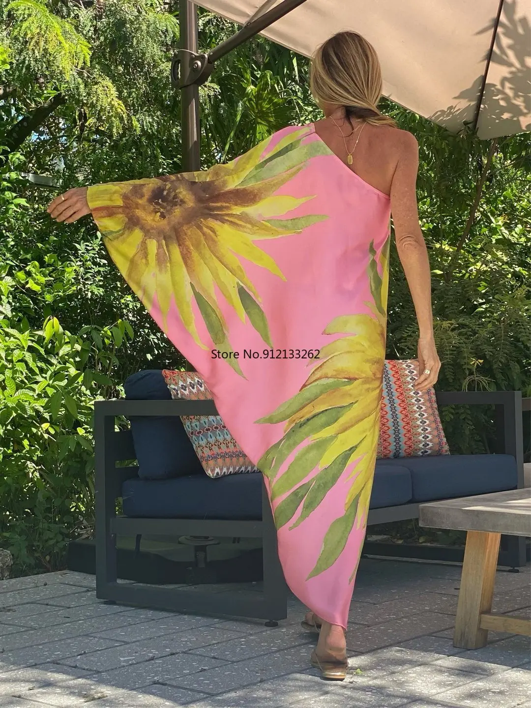 

Африканские платья для женщин, большие размеры, Boubou, африканские женские шифоновые платья с цветочным принтом, лето 2023, халат, Анкара, Дашики...