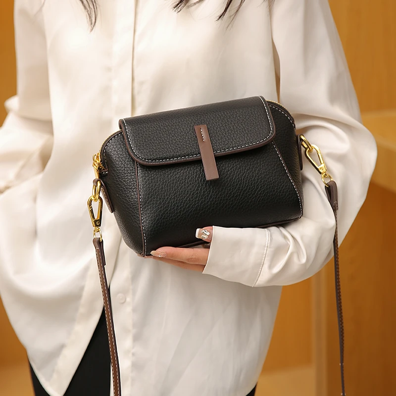 

Fashion Saddle Crossbody Bags for Women Leather Purses and Handbags Simplicity Luxury Solid Color Flip Cover Messenger Bag Sac