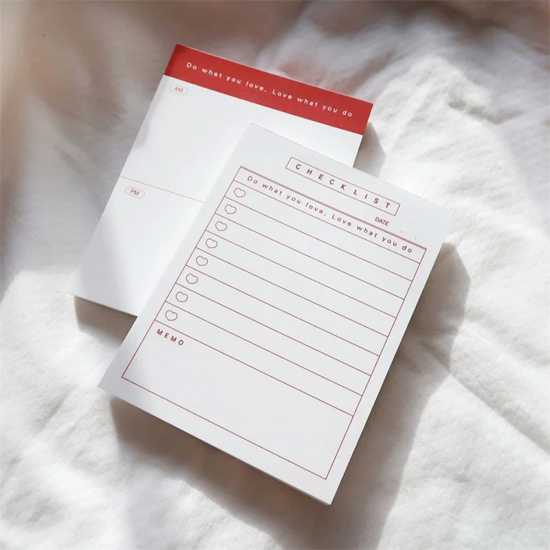 

50 Sheets Korean Simple retro table Memo Pad Todolist Ins Fresh Journal Base Collage Special Paper School Supplies Stationery