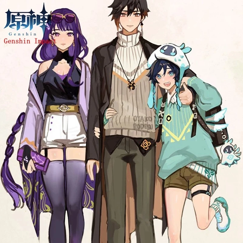 

New Game Genshin Impact Anime Surrounding Kaedehara Kazuha Colleagues Two-dimensional Cosplay Full Set of Casual Clothes