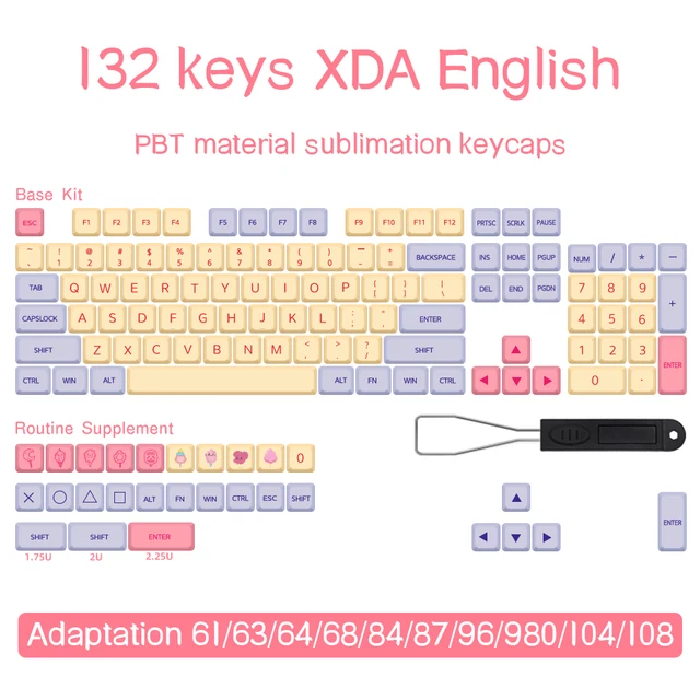 140 keys PBT Keycap XDA Profile Spanish Russian Japanese Korean Personalized Keycaps For Cherry MX Switch Mechanical Keyboard 6