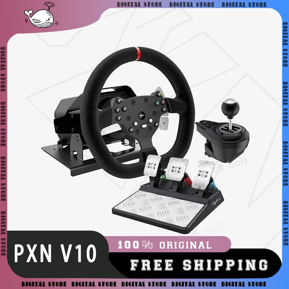 Игровой контроллер Pxn V10 проводной игровой Force 900 вращение руль оригинальный для