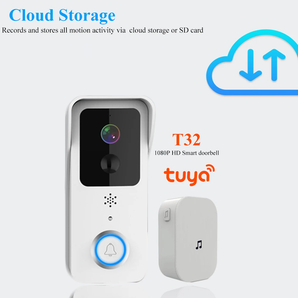 Умный дверной звонок Tuya 2 4G Wi-Fi водостойкий IP65 |
