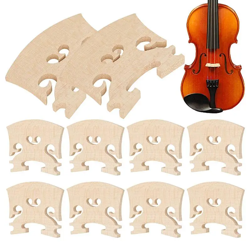 

4/4 Violin Maple Bridge Violin Kit Gauge Repair Tool Violin Accessories String Holder 10 Pieces Volume String Holder Parts