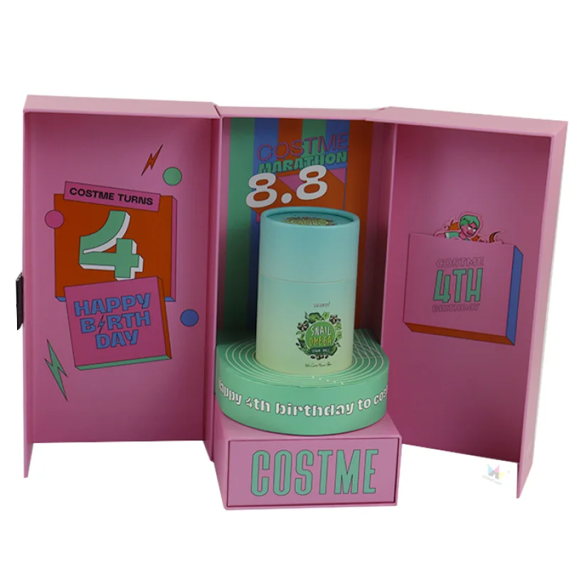 Custom Wholesale cardboard boxes pr small gifts box magnetic rigid closed by double open door perfume red package black pape