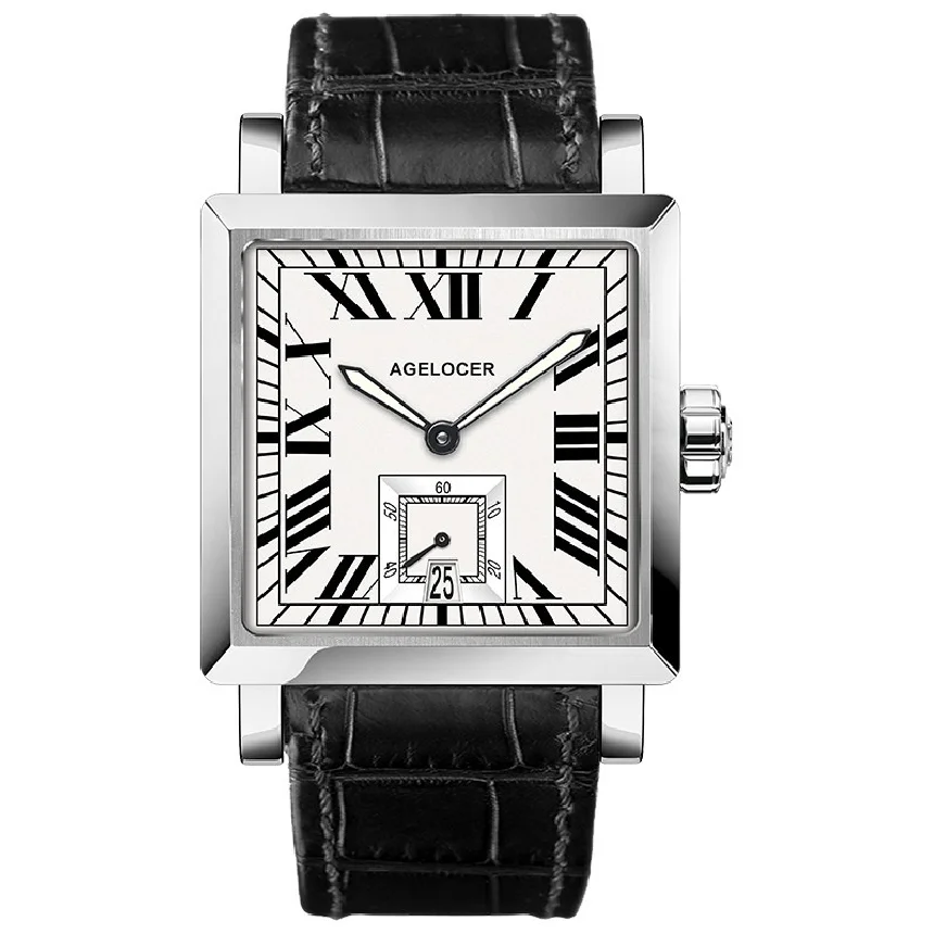 

AGELOCER Men Mechanical Automatic Watches Sport Wristwatches Mens Luminous Business Retro Clock Reloj Hombre Marca 3302A1