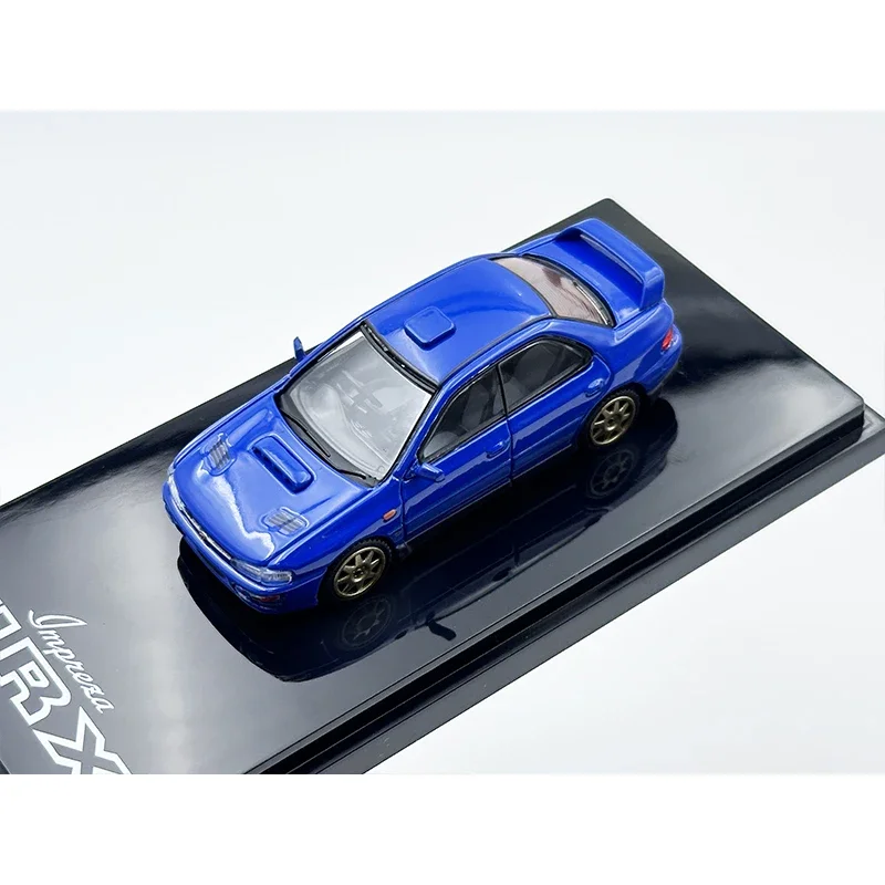 В наличии 1:64 HJ Impreza GC8 Sports Blue с двигателем литая под давлением диорама коллекция