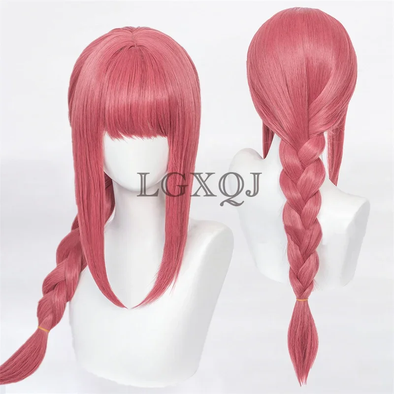 Высокое качество аниме бензопила человек Макима косплей парик 70 см красные