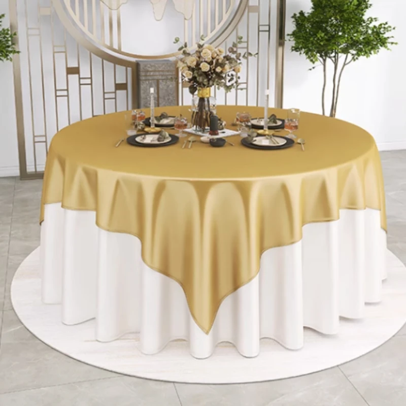 

color round tablecloths thickened silk smooth satin anti -slip tablecloth multi -colored tablecloth