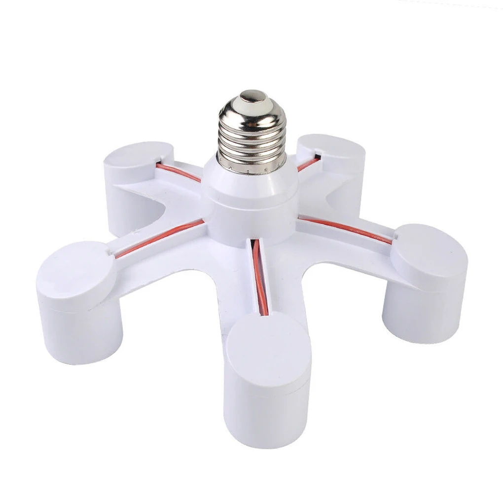 

4 in 1 Light Socket Splitter E27 Adapter LED Standard Lights Bulbs Converter for Home Office Basement