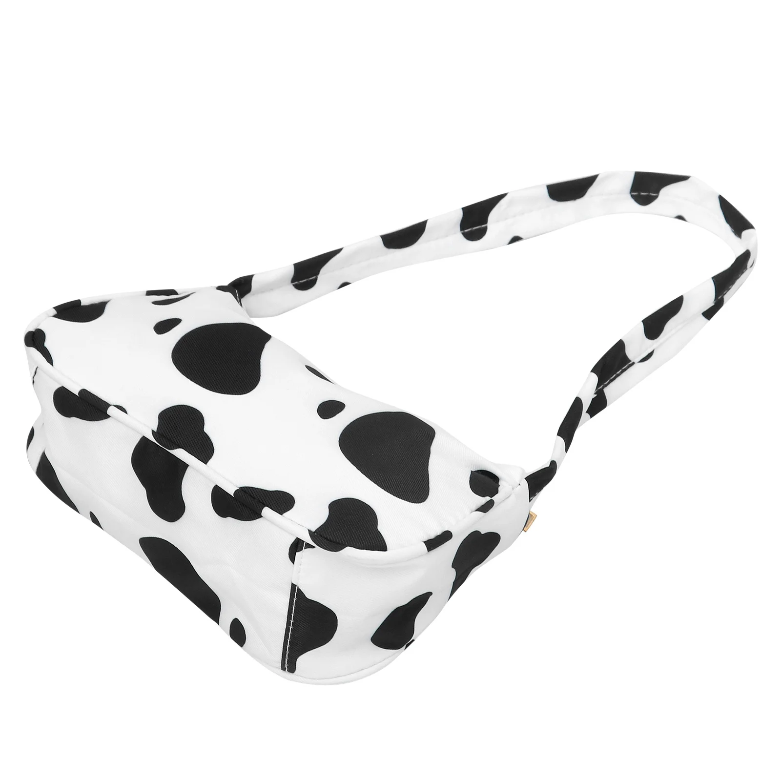 

Bag Shoulder Cow Underarmprint Fluffy 90S Mini Retro Tote Purse Handbags Vintage Whitefashion Handbagpurses Simple Satchel