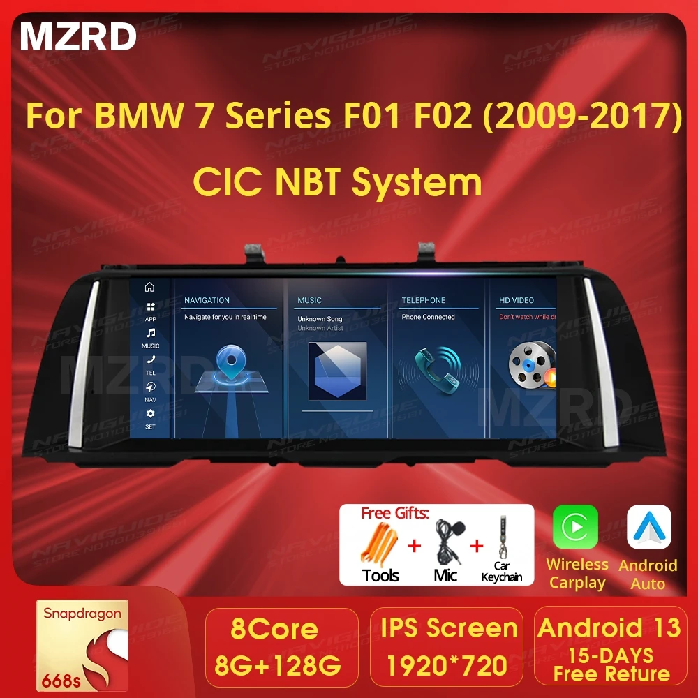 MZRD 12 3-дюймовый автомобильный радиоприемник для BMW 7 серии F01 F02 CIC NBT мультимедийный