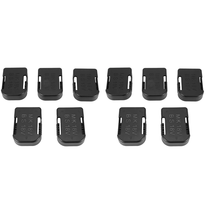 

HTHL-10Pcs Battery Storage Rack Battery Holder Case For Makita 18V Fixing Devices(Black)