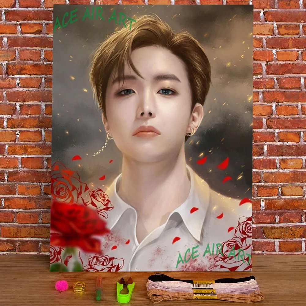 

Idol Korean Pop Hipster Pre-Printed 11CT Cross Stitch Full Kit Embroidery DMC Threads Craft Handicraft Hobby Painting Jewelry