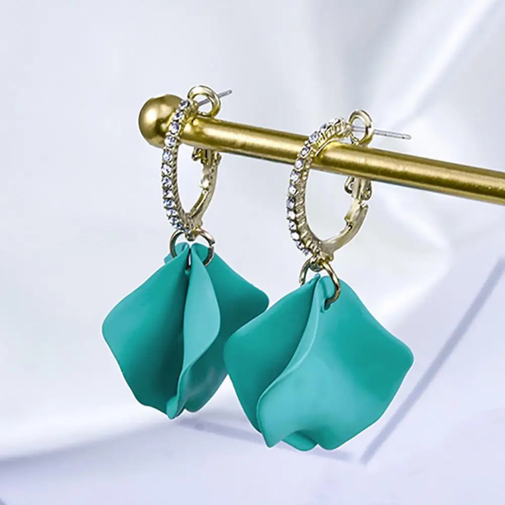 

1 Pair Resin Earrings Chic Irregular Exquisite Bright Color Pendant Earrings for Gifts Hoop Earrings Dangle Earrings