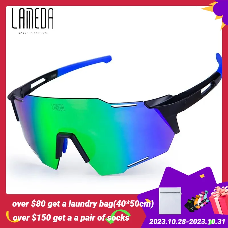 

Поляризованные очки для верховой езды Lameda, мужские солнцезащитные очки, ветрозащитные очки для дорожного и горного велосипеда, солнцезащитные очки для мужчин