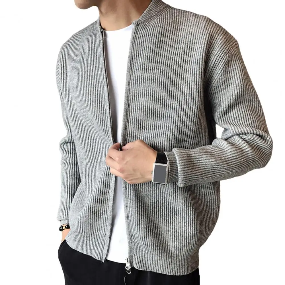 

Classic Male Coat Non-shrink Autumn Winter Cardigan Sweater Jacket Soft Anti-pilling Men Jacket for Shopping