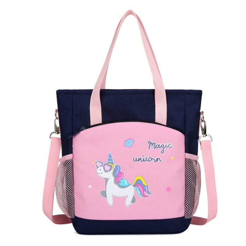 Children Cartoon Unicorn Tutorial Bags Primary School Student Portable Messenger Breathable Waterproof Shoulder Bag for Girl Boy