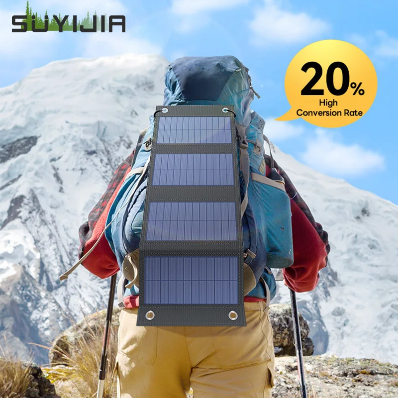

NEW 2023 Solar Panel 8W 5V USB Output Portable Solar Power Banks Foldable Solar Charging Outdoor Camping Portable Solar Charger